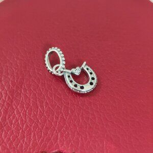 Pandora Good Luck Horseshoe Dangle Charm S925 Sterling Silver with box